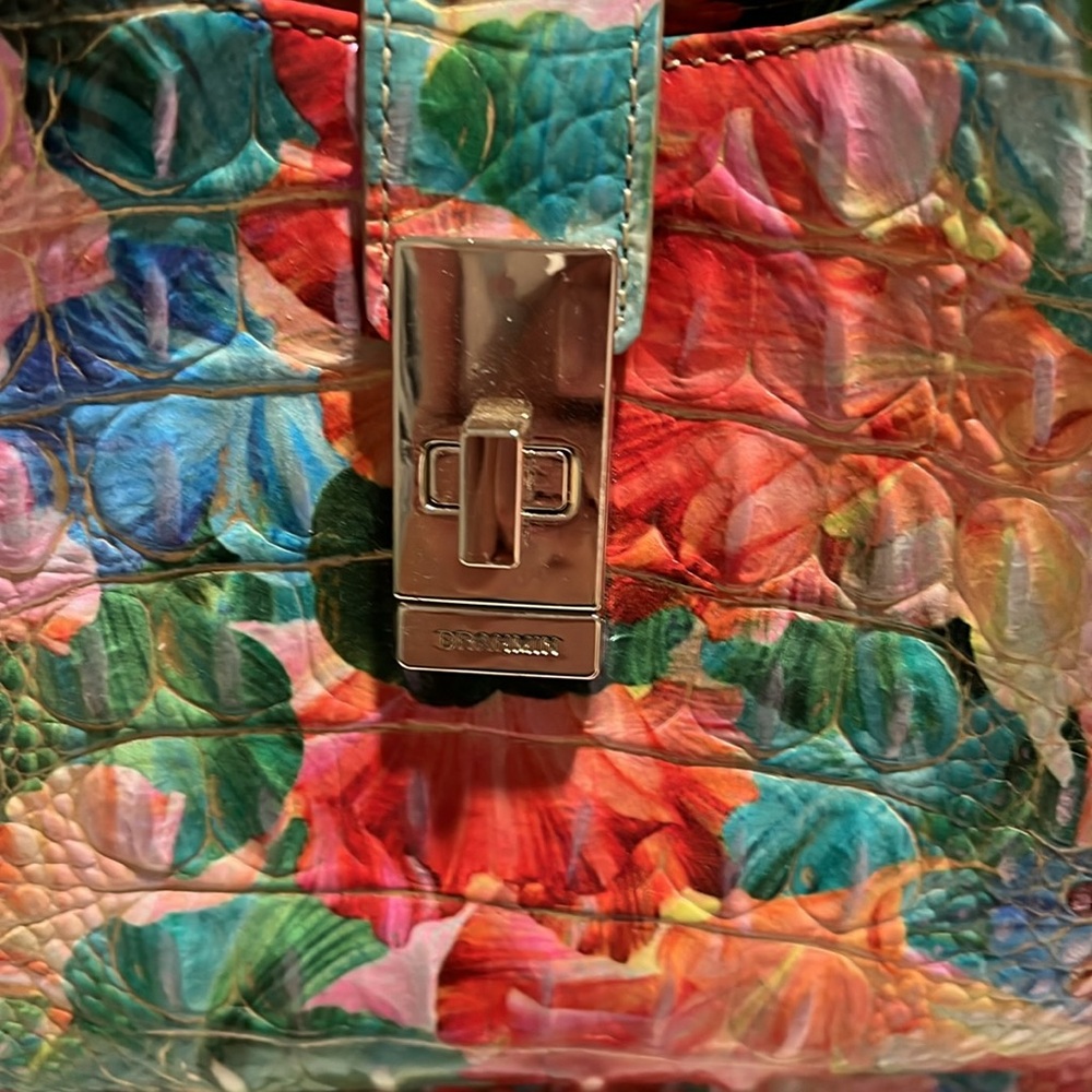 Brahmin Celia Taffy Multicolor Floral Shoulder Bag long strapped with dust bag. - Picture 2 of 4